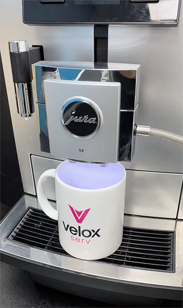 Coffee in Veloxserv Telford colocation space